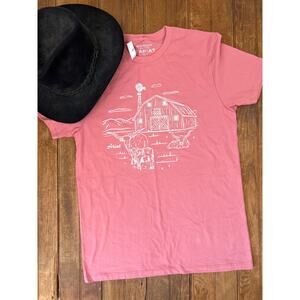 Women’s Artiat dusty rose barn steer short sleeve t shirt size medium NWT new